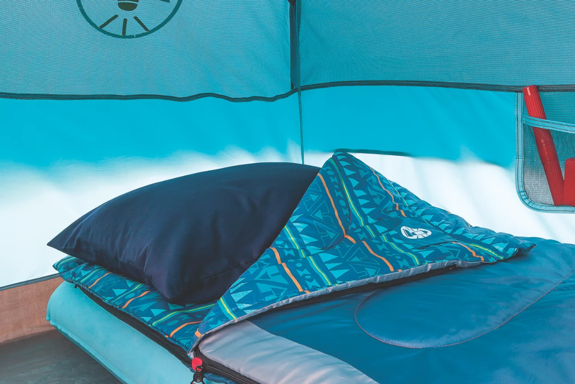 Kids tent with kids sleeping bag